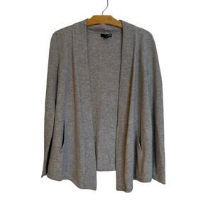 Aqua Cashmere Open Front Cardigan Sweater Lightweight Soft Quiet Luxury Size M